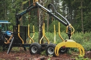 Onair 67s forestry trailer crane and grapple