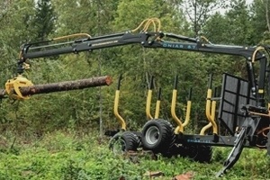 Onair 67forestry crane, 12t forestry trailer and G23 grapple