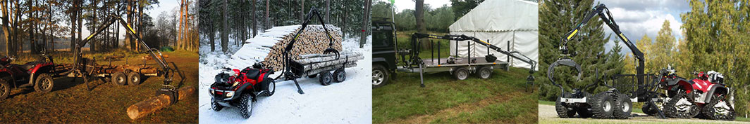 Vahva Jussi ATV Timber trailer and grabs